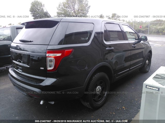 1FM5K8ARXDGC87092 - 2013 FORD EXPLORER POLICE INTERCEPTOR BLACK photo 4