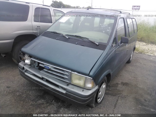 1FMCA1148TZB29813 - 1996 FORD AEROSTAR GREEN photo 2