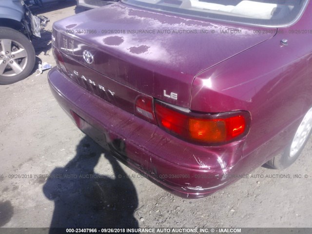 4T1BG12K0TU792247 - 1996 TOYOTA CAMRY DX/LE/XLE BURGUNDY photo 6
