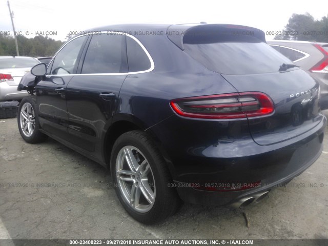 WP1AB2A54HLB14807 - 2017 PORSCHE MACAN S BLUE photo 3