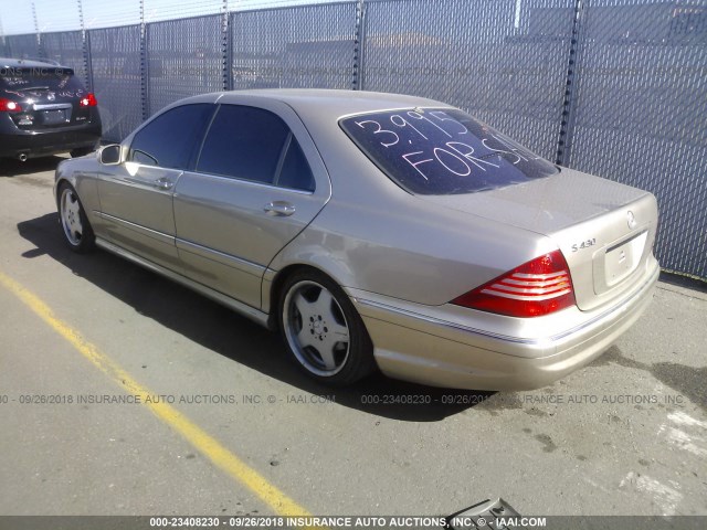 WDBNG70J26A473970 - 2006 MERCEDES-BENZ S 430 GOLD photo 3