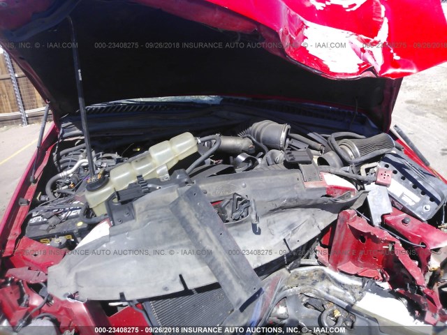 3FTSW31F01MA06374 - 2001 FORD F350 SRW SUPER DUTY RED photo 10