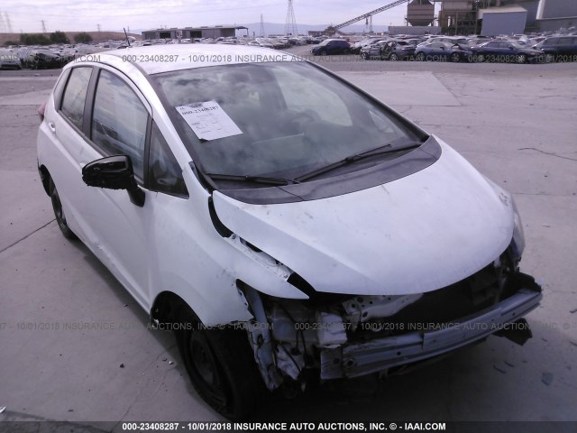 JHMGK5H5XGX006927 - 2016 HONDA FIT LX WHITE photo 1