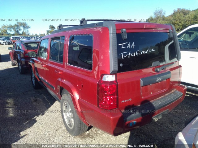 1J4RG4GK7AC129557 - 2010 JEEP COMMANDER SPORT RED photo 3