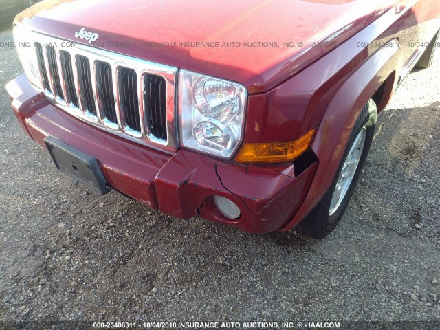 1J4RG4GK7AC129557 - 2010 JEEP COMMANDER SPORT RED photo 6