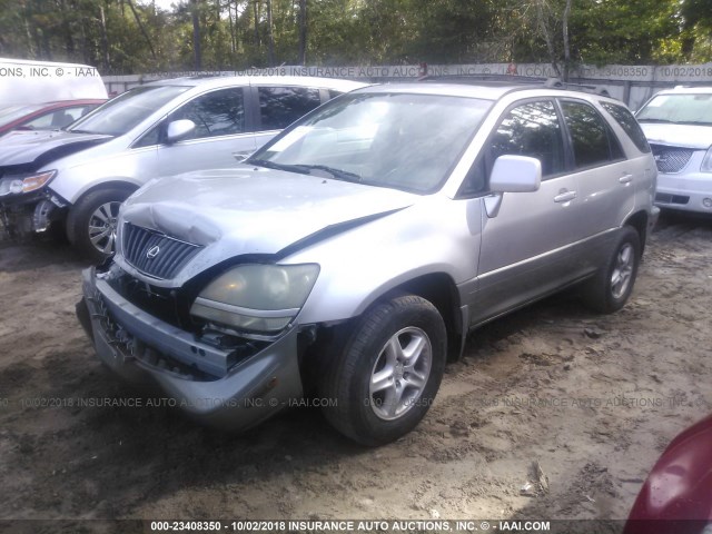 JT6GF10UXY0062014 - 2000 LEXUS RX 300 SILVER photo 2