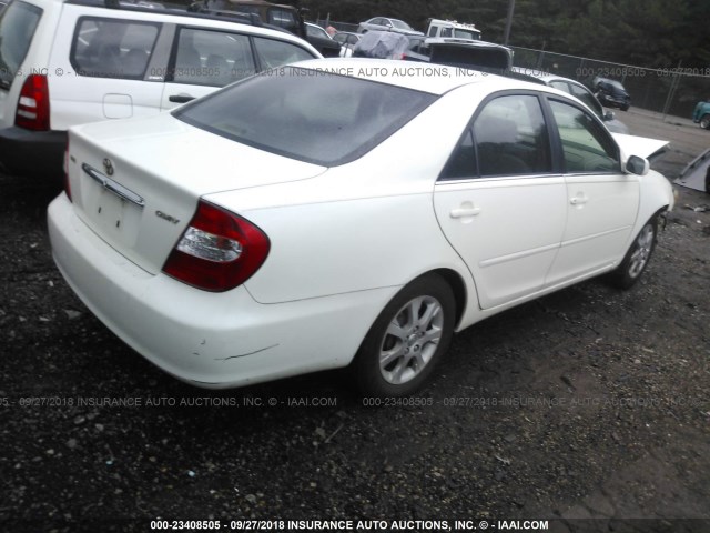 JTDBE32K140285162 - 2004 TOYOTA CAMRY LE/XLE Ақ фото 4