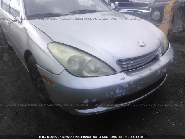 JTHBA30G545048895 - 2004 LEXUS ES 330 SILVER photo 6