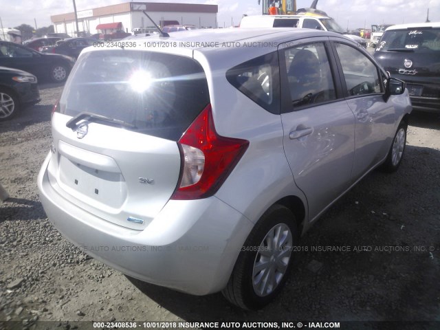 3N1CE2CPXFL422830 - 2015 NISSAN VERSA NOTE S/S PLUS/SV/SL/SR GRAY photo 4