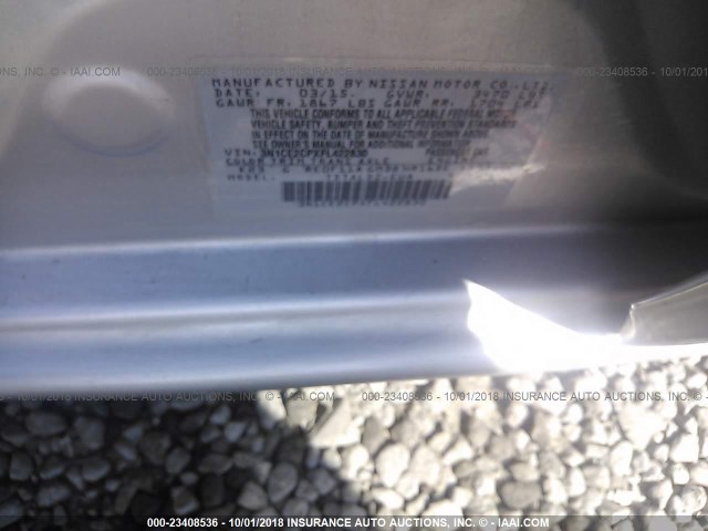 3N1CE2CPXFL422830 - 2015 NISSAN VERSA NOTE S/S PLUS/SV/SL/SR GRAY photo 9