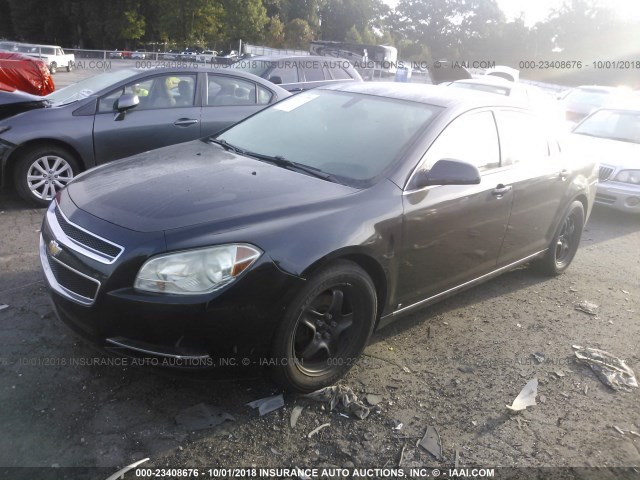 1G1ZC5E05A4101588 - 2010 CHEVROLET MALIBU 1LT BLACK photo 2