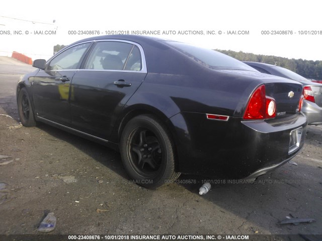 1G1ZC5E05A4101588 - 2010 CHEVROLET MALIBU 1LT BLACK photo 3