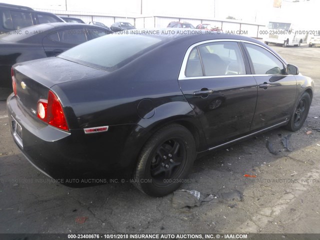 1G1ZC5E05A4101588 - 2010 CHEVROLET MALIBU 1LT BLACK photo 4