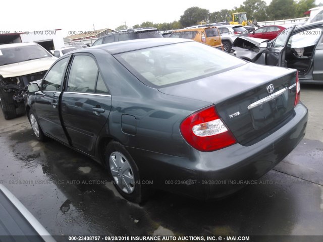 4T1BE32K02U630926 - 2002 TOYOTA CAMRY LE/XLE/SE GREEN photo 3