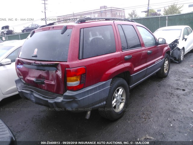 1J4GW48SX4C217824 - 2004 JEEP GRAND CHEROKEE LAREDO/COLUMBIA/FREEDOM 红色 照片 4
