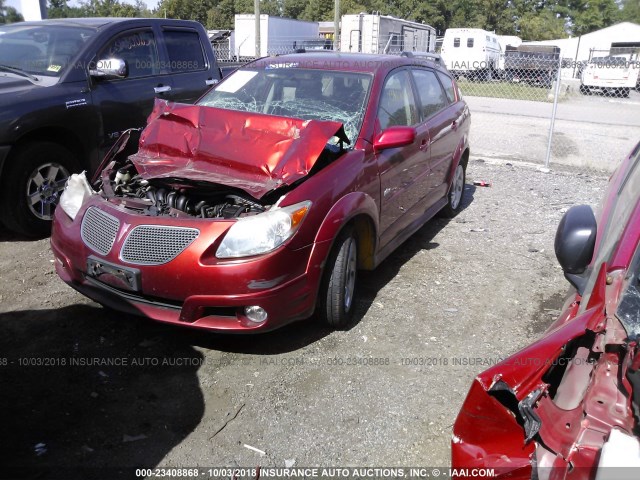 5Y2SL65898Z407341 - 2008 PONTIAC VIBE RED photo 2