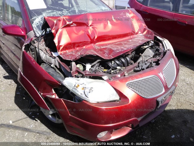 5Y2SL65898Z407341 - 2008 PONTIAC VIBE RED photo 6