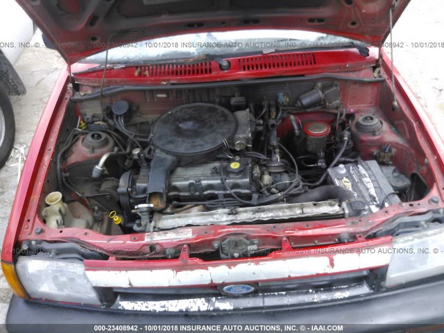 KNJBT06K9J6154419 - 1988 FORD FESTIVA L RED photo 10