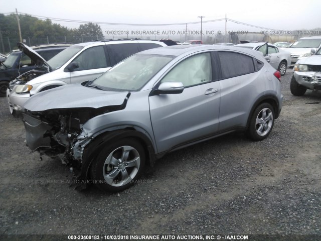 3CZRU5H52HM701490 - 2017 HONDA HR-V EX SILVER photo 2