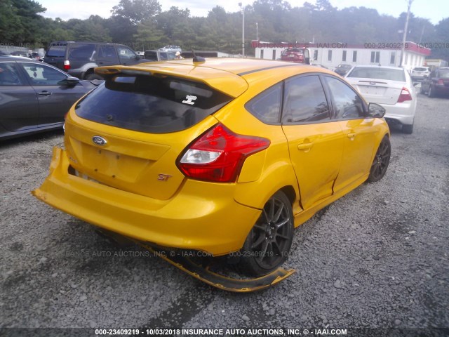 1FADP3L91DL185677 - 2013 FORD FOCUS ST YELLOW photo 4