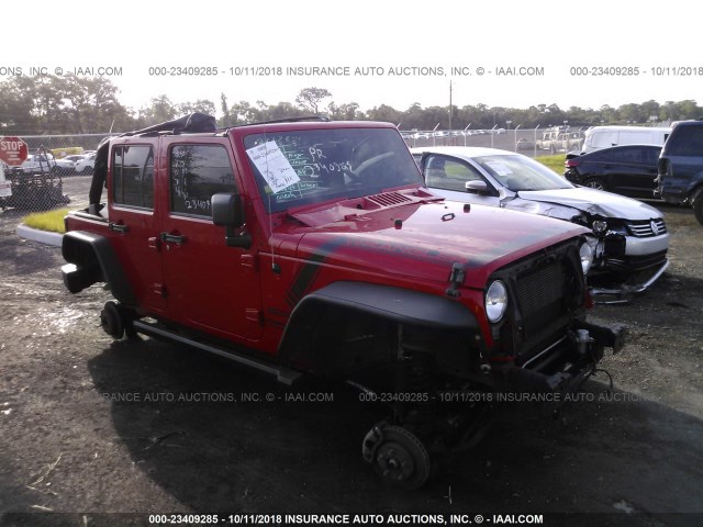 1C4BJWDG8EL198073 - 2014 JEEP WRANGLER UNLIMITE SPORT RED photo 6