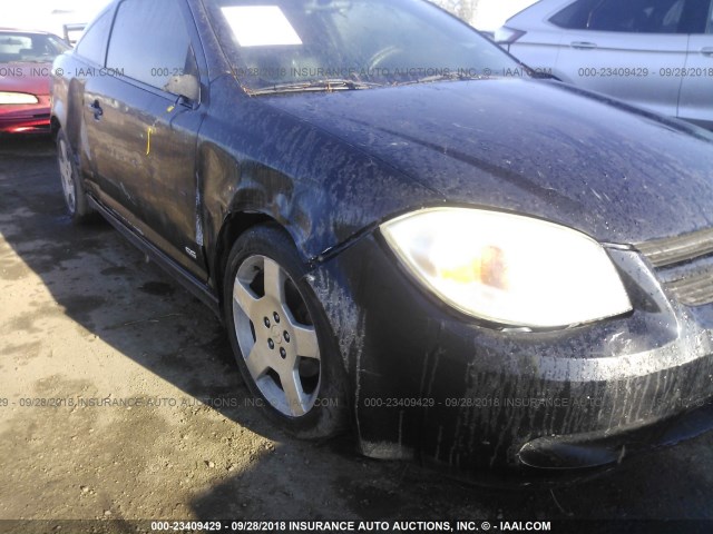 1G1AM15B677101675 - 2007 CHEVROLET COBALT SS BLACK photo 6