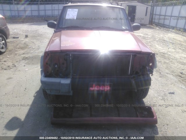 1J4FJ68SXWL203009 - 1998 JEEP CHEROKEE SPORT/CLASSIC წითელი ფოტო 6