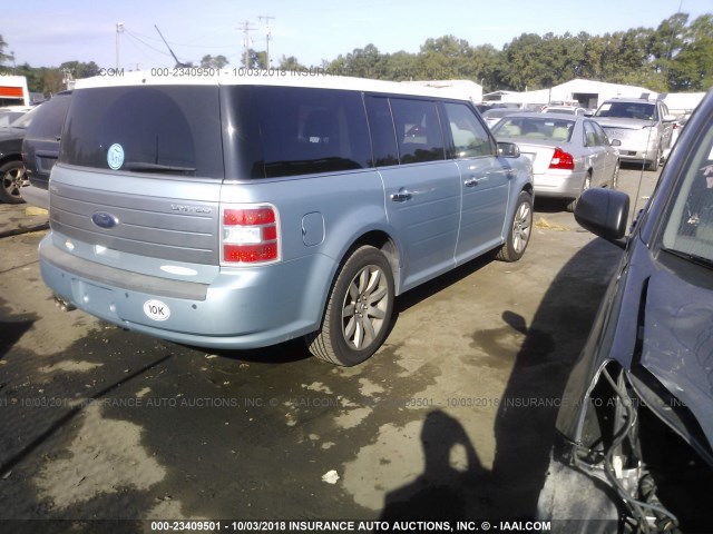 2FMDK53C39BA23682 - 2009 FORD FLEX LIMITED Light Blue photo 4