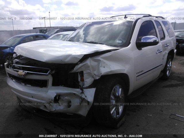 1GNUCCE04AR158607 - 2010 CHEVROLET TAHOE C1500 LTZ WHITE photo 2