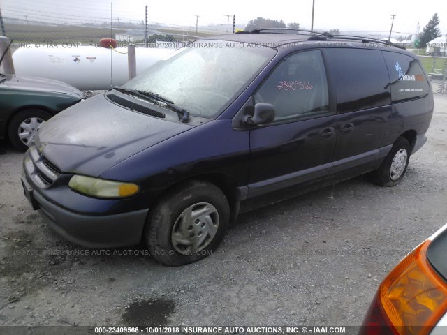 1B4GT44L0WB576893 - 1998 DODGE GRAND CARAVAN SE PURPLE photo 2