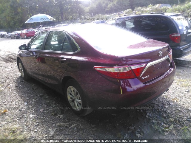 4T1BF1FK5GU503625 - 2016 TOYOTA CAMRY LE/XLE/SE/XSE 栗色 照片 3