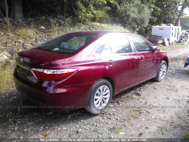 4T1BF1FK5GU503625 - 2016 TOYOTA CAMRY LE/XLE/SE/XSE 栗色 照片 4