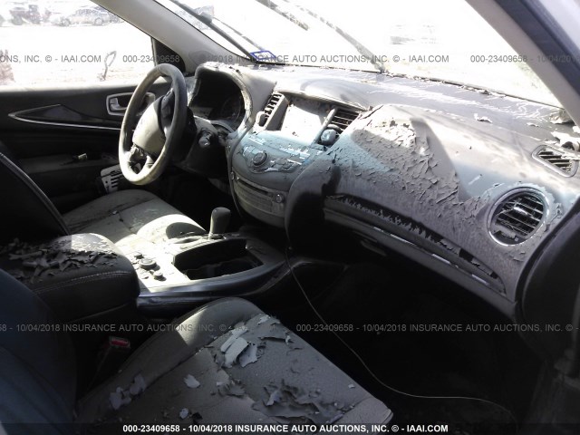 5N1AL0MM9DC304694 - 2013 INFINITI JX35 WHITE photo 5