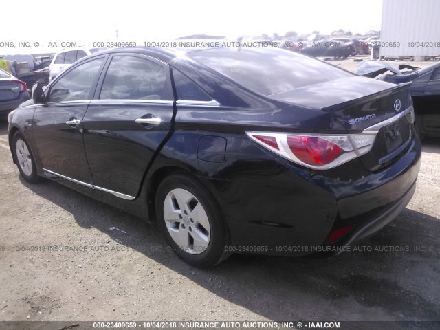 KMHEC4A46CA022293 - 2012 HYUNDAI SONATA HYBRID BLACK photo 3