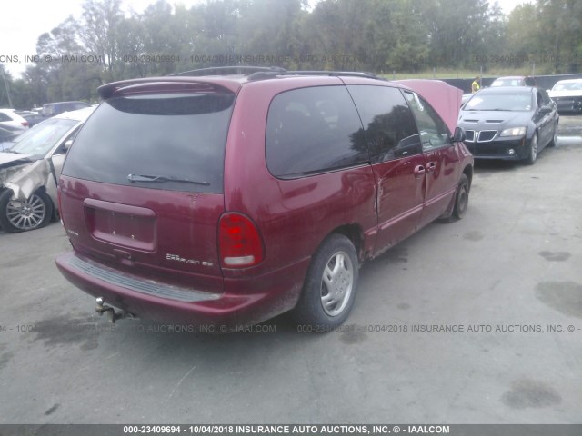 1B4GP44L6XB840267 - 1999 DODGE GRAND CARAVAN SE/SPORT BURGUNDY photo 4