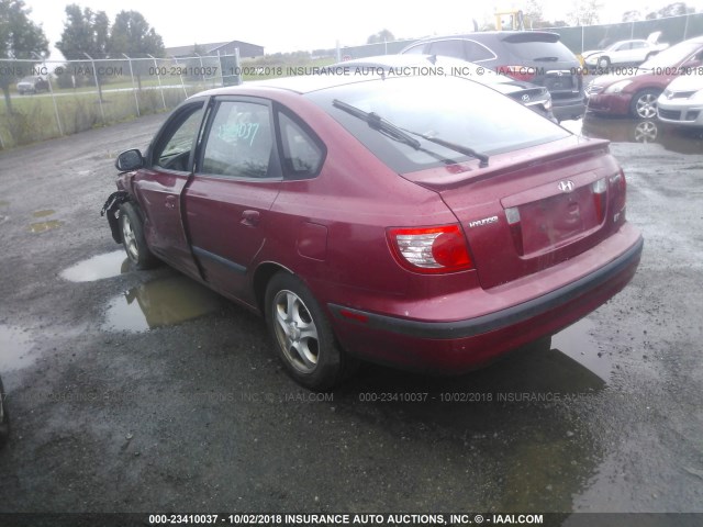 KMHDN56D34U127510 - 2004 HYUNDAI ELANTRA GLS/GT RED photo 3