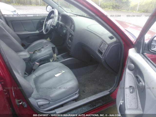 KMHDN56D34U127510 - 2004 HYUNDAI ELANTRA GLS/GT RED photo 5