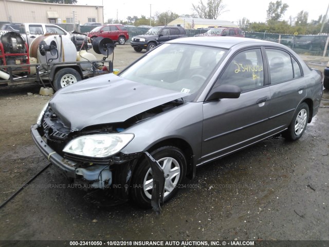 2HGES16345H513716 - 2005 HONDA CIVIC DX VP GRAY photo 2