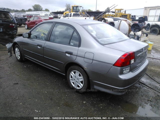 2HGES16345H513716 - 2005 HONDA CIVIC DX VP GRAY photo 3