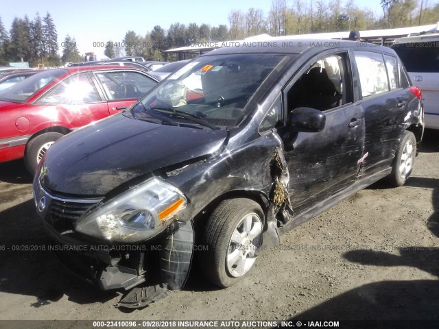 3N1BC13E59L403052 - 2009 NISSAN VERSA S/SL BLACK photo 2