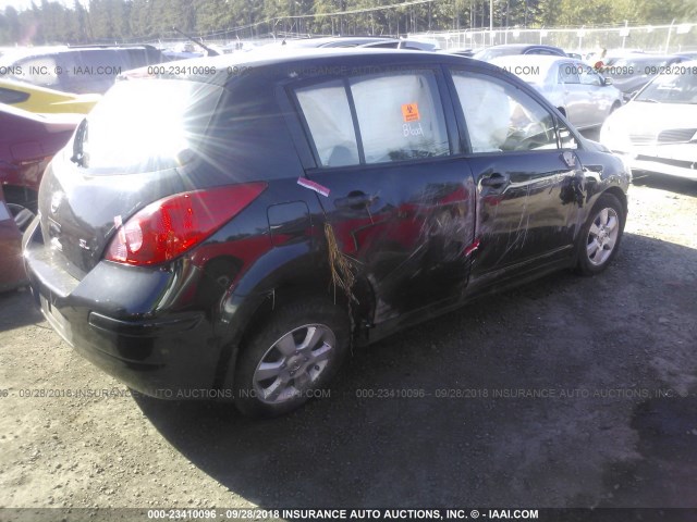 3N1BC13E59L403052 - 2009 NISSAN VERSA S/SL BLACK photo 4