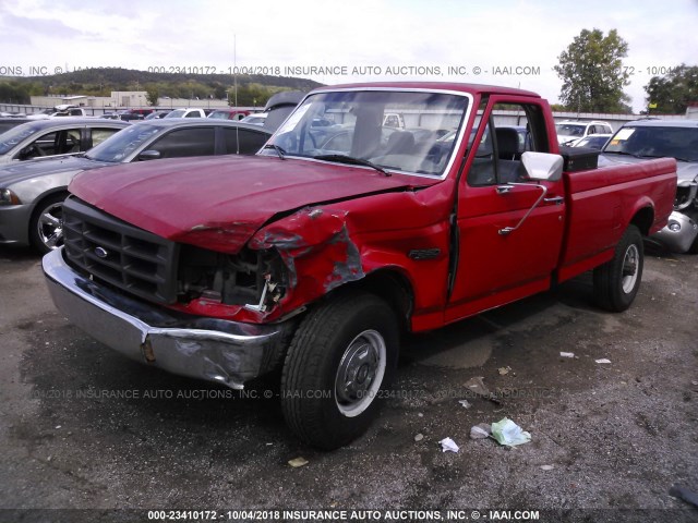 2FTHF25H6TCA09102 - 1996 FORD F250 RED photo 2