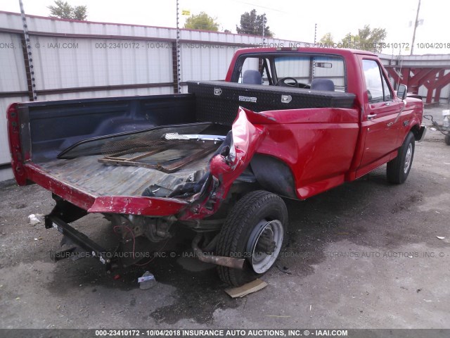 2FTHF25H6TCA09102 - 1996 FORD F250 RED photo 4