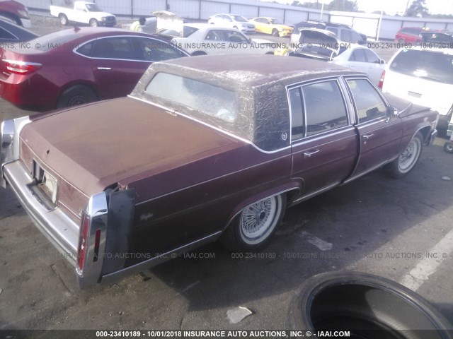 1G6DW51Y0H9743768 - 1987 CADILLAC BROUGHAM RED photo 4