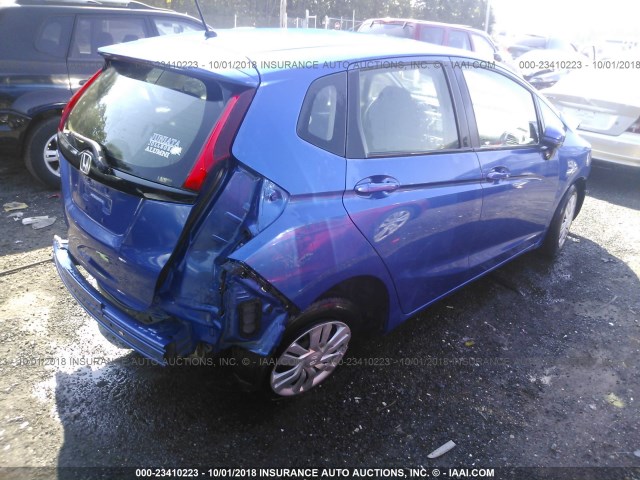 JHMGK5H50GX024286 - 2016 HONDA FIT LX BLUE photo 4