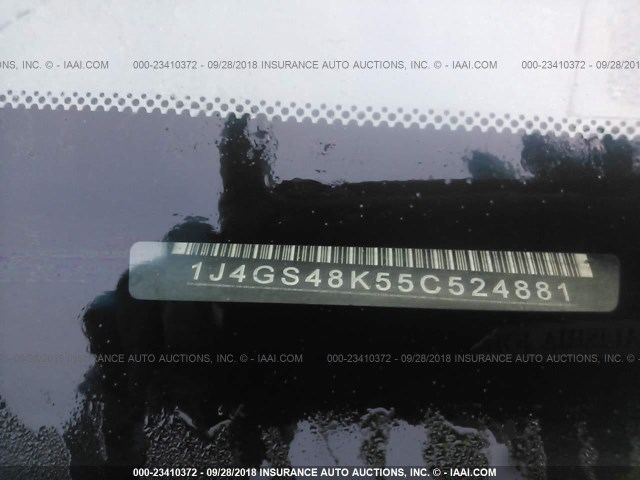 1J4GS48K55C524881 - 2005 JEEP GRAND CHEROKEE LAREDO/COLUMBIA/FREEDOM 银色 照片 9