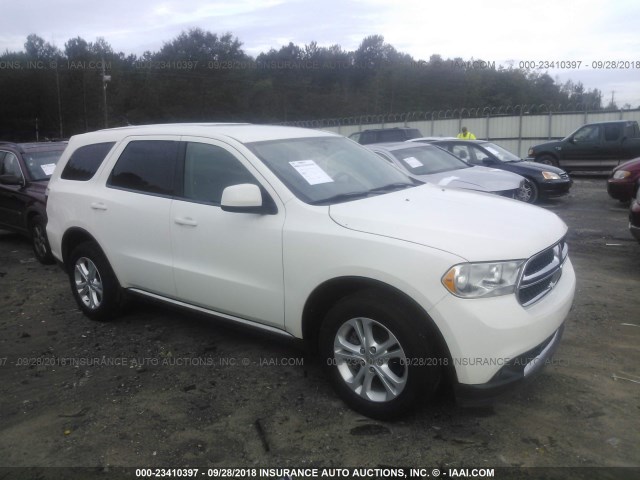 1C4RDJAG1CC187376 - 2012 DODGE DURANGO SXT WHITE photo 1