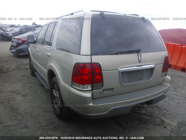 5LMEU88H35ZJ34239 - 2005 LINCOLN AVIATOR BEIGE photo 3
