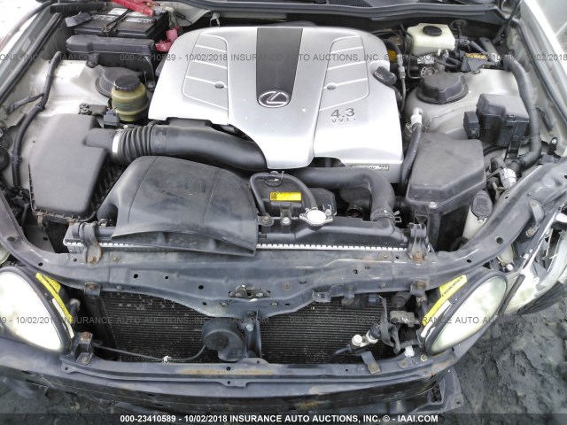 JT8BL69S020008477 - 2002 LEXUS GS 430 SILVER photo 10