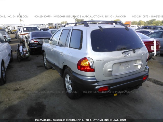 KM8SC83D21U011892 - 2001 HYUNDAI SANTA FE GLS/LX SILVER photo 3